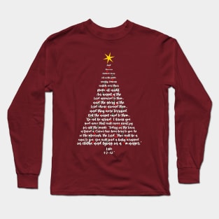 Lettering in a xmas tree Long Sleeve T-Shirt